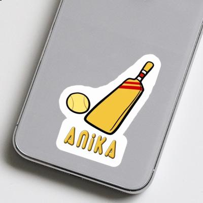 Sticker Anika Cricket Bat Laptop Image