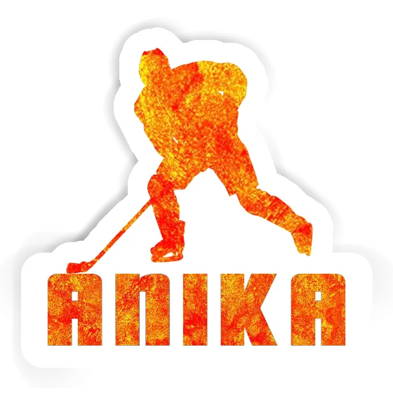 Sticker Hockey Player Anika Notebook Image