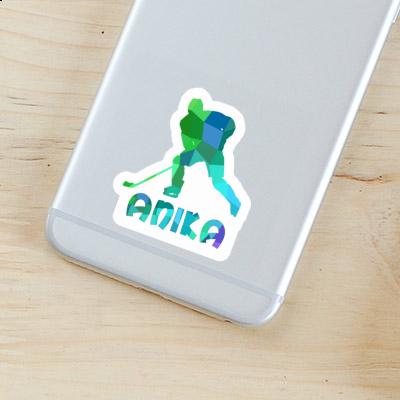 Sticker Anika Hockey Player Notebook Image