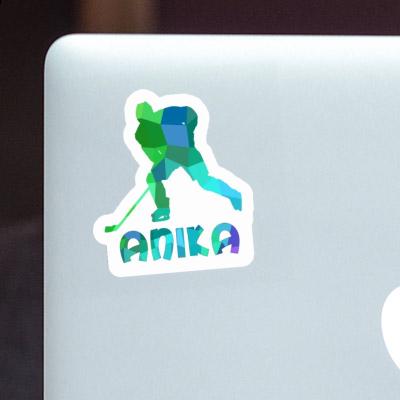 Sticker Anika Hockey Player Laptop Image