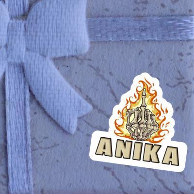 Sticker Anika Middlefinger Notebook Image