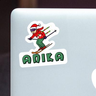 Sticker Anika Weihnachtsskifahrer Laptop Image