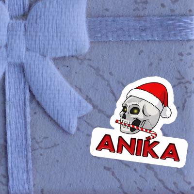 Aufkleber Anika Weihnachtstotenkopf Laptop Image