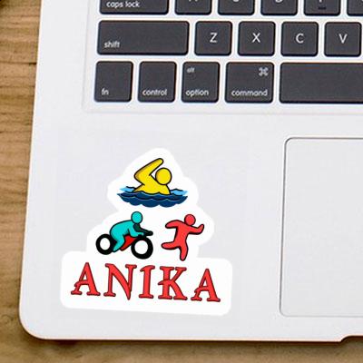 Sticker Anika Triathlete Laptop Image