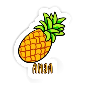 Anja Aufkleber Ananas Image