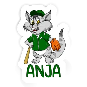 Sticker Anja Baseball-Katze Image