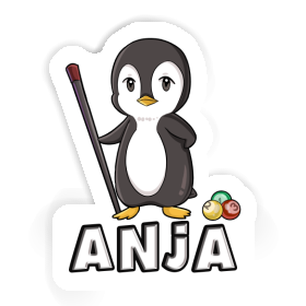 Sticker Anja Billardspieler Image