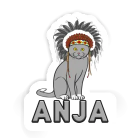 Anja Sticker Indianer-Katze Image