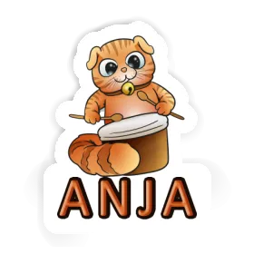 Trommler-Katze Sticker Anja Image