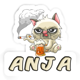 Sticker Anja Bad Cat Image