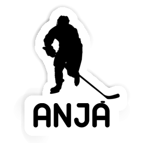 Anja Aufkleber Eishockeyspieler Image