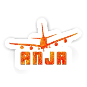 Sticker Anja Flugzeug Image