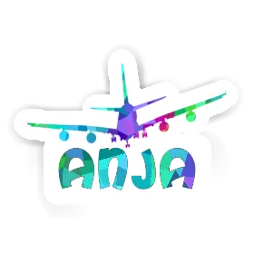 Aufkleber Flugzeug Anja Image