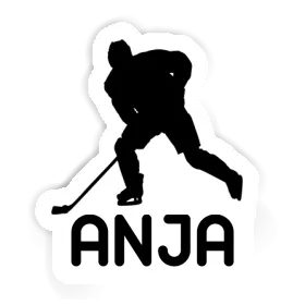 Anja Aufkleber Eishockeyspieler Image