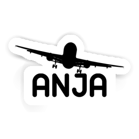 Sticker Flugzeug Anja Image