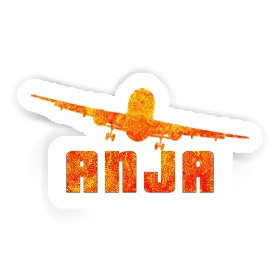 Sticker Flugzeug Anja Image