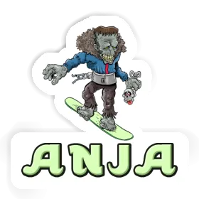 Snowboarder Sticker Anja Image