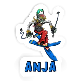 Aufkleber Skifahrer Anja Image