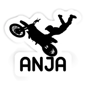 Anja Aufkleber Motocross-Fahrer Image