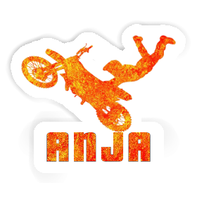 Anja Aufkleber Motocross-Fahrer Image