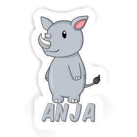 Anja Aufkleber Rhinozeros Image