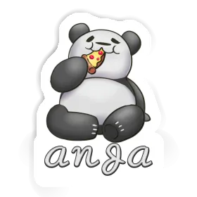 Pizza-Panda Aufkleber Anja Image