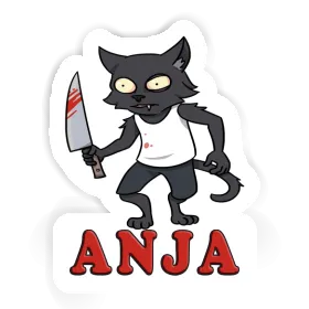 Anja Sticker Psycho-Katze Image