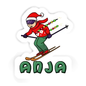 Anja Sticker Skifahrer Image