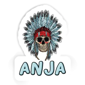 Aufkleber Anja Indianer Totenkopf Image