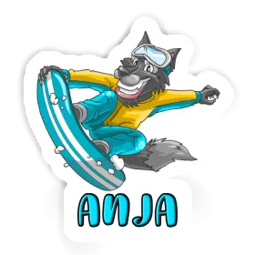 Sticker Anja Snowboarder Image