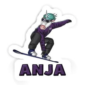 Snowboarderin Sticker Anja Image