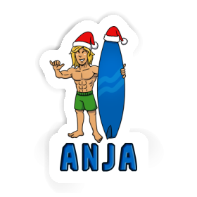 Sticker Weihnachtssurfer Anja Image