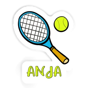 Aufkleber Tennisschläger Anja Image