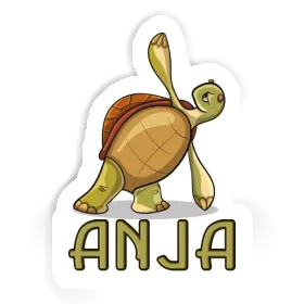 Yoga-Schildkröte Sticker Anja Image