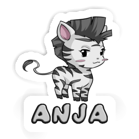 Anja Sticker Zebra Image