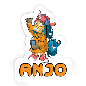 Sticker Anjo Hip-Hop Unicorn Image