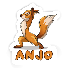 Anjo Sticker Yoga Squirrel Image