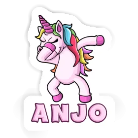 Anjo Sticker Dabbing Unicorn Image