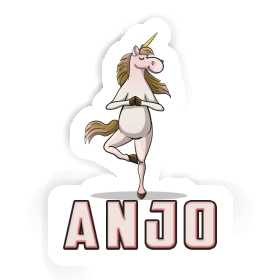 Yoga Unicorn Sticker Anjo Image