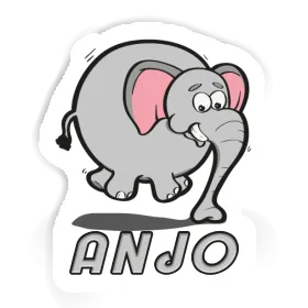 Jumping Elephant Sticker Anjo Image