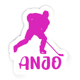 Joueuse de hockey Autocollant Anjo Image