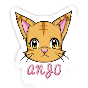 Anjo Autocollant Chat Image