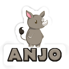Sticker Anjo Rhinoceros Image