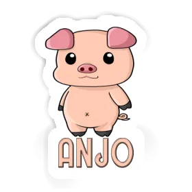 Anjo Aufkleber Schweinchen Image