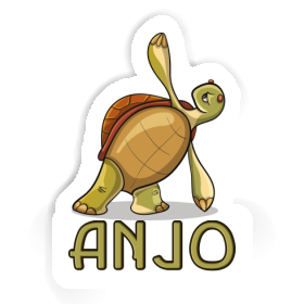 Anjo Sticker Yoga Turtle Image