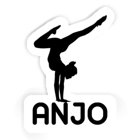 Sticker Yoga Woman Anjo Image