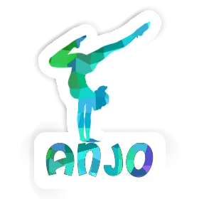 Sticker Yoga Woman Anjo Image