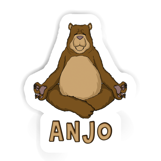 Anjo Sticker Yoga Bear Anjo Sticker Yoga Bear Image