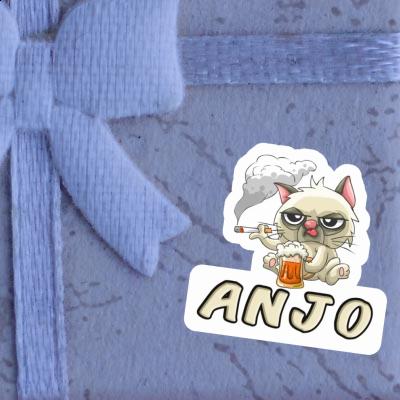 Sticker Anjo Rauchende Katze Laptop Image