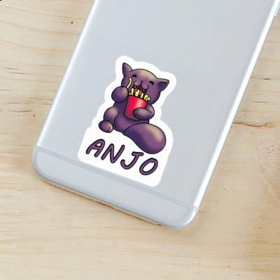 Sticker French Fry Cat Anjo Notebook Sticker French Fry Cat Anjo Gift package Image